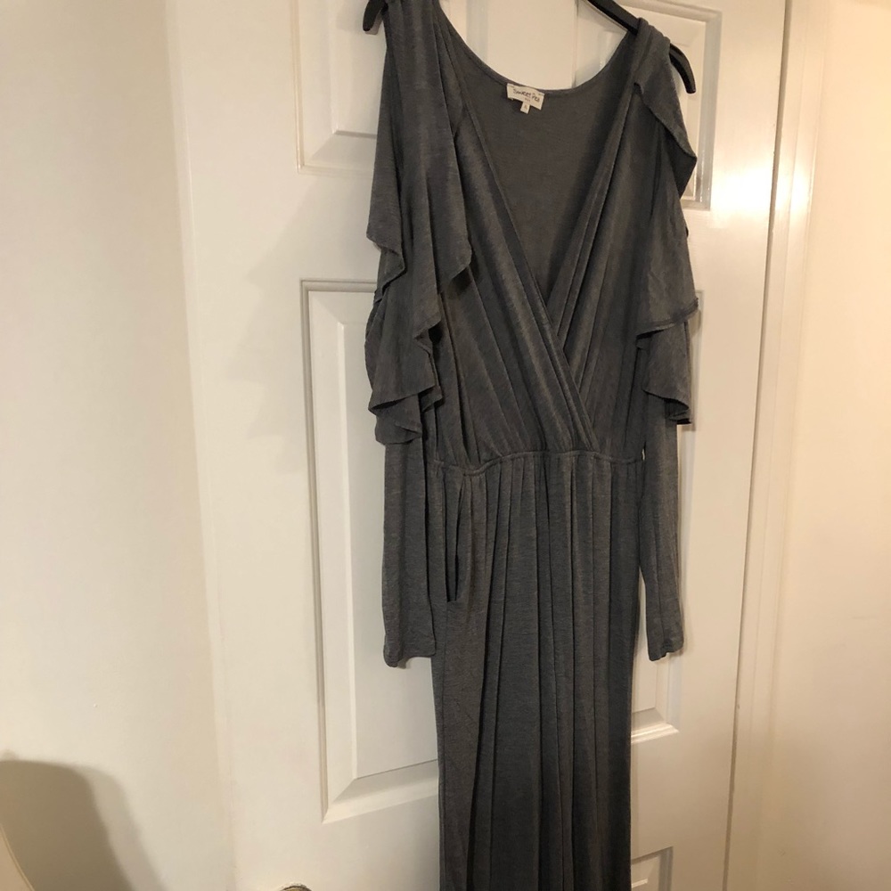 New With Tags charcoal gray jumpsuit XL